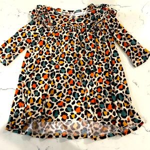 Posh Peanut Declan 3/4 Sleeve Flutter Dress (3T)